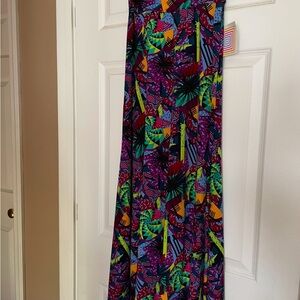 LuLaRoe Purple Blue Maxi A-line Skirt Resort Wear